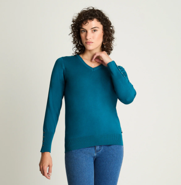 SWEATER ESCOTE EN V